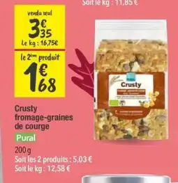 Les Comptoirs de la Bio PURAL Crusty fromage-graines de courge offre