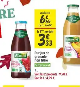 Les Comptoirs de la Bio VITAMONT Pur jus de grenade non filtré offre
