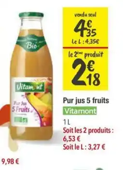 Les Comptoirs de la Bio VITAMONT Pur jus 5 fruits offre