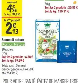 Les Comptoirs de la Bio ROMON NATURE Sommeil nature offre