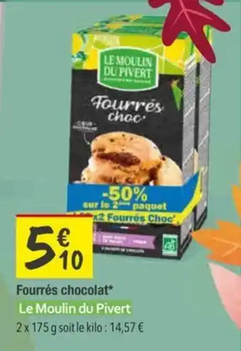Les Comptoirs de la Bio LE MOULIN DU PIVERT Fourrés chocolat offre