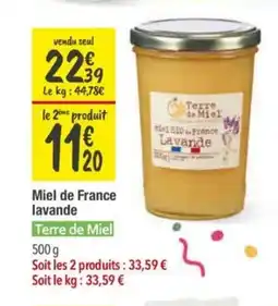 Les Comptoirs de la Bio TERRE DE MIEL Miel de France lavande offre