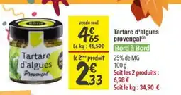 Les Comptoirs de la Bio BORD À BORD Tartare d'algues provençal offre