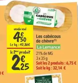 Les Comptoirs de la Bio LA LEMANCE Les cabécous de chèvre offre