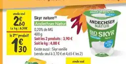 Les Comptoirs de la Bio ANDECHSER NATUR Skyr nature offre