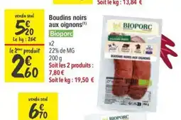 Les Comptoirs de la Bio BIOPORC Boudins noirs aux oignons offre