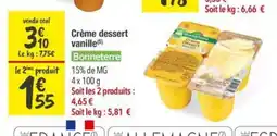 Les Comptoirs de la Bio BONNETERRE Crème dessert vanille offre