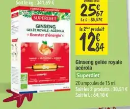 Les Comptoirs de la Bio SUPERDIET Ginseng gelée royale acérola offre