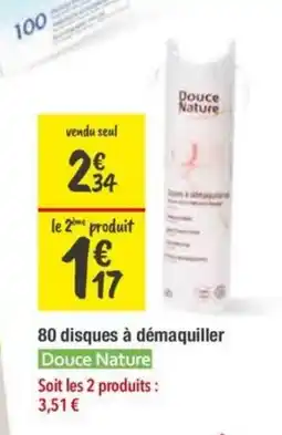 Les Comptoirs de la Bio DOUCE NATURE 80 disques à démaquiller offre