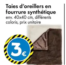 TEDi Taies d'oreillers en fourrure synthétique offre