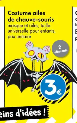TEDi Costume ailes de chauve-souris offre