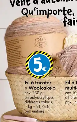TEDi Fil à tricoter Woolcake offre