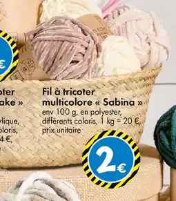 TEDi Fil à tricoter multicolore Sabina offre