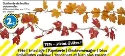 TEDi Guirlande de feuilles automnales offre