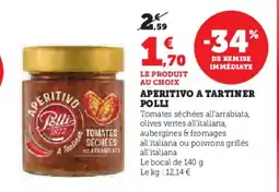 U Express POLLI Aperitivo a tartiner offre