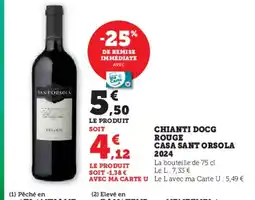 U Express Chianti docg rouge casa sant orsola 2024 offre