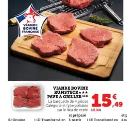 U Express Viande bovine rumsteck pave a griller offre