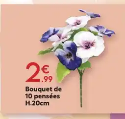 Maxi Bazar Bouquet de 10 pensées offre