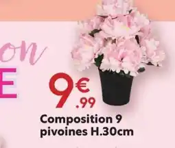 Maxi Bazar Composition 9 pivoines offre