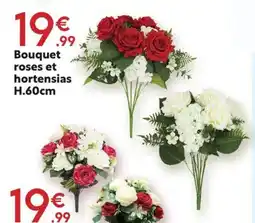 Maxi Bazar Bouquet roses et hortensias offre