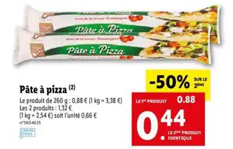 Lidl Pâte à pizza offre