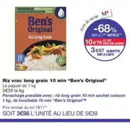 Monoprix BEN;S ORIGINAL Riz vrac long grain 10 min offre