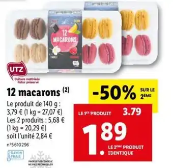12 macarons