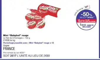 Monoprix BABYBEL Mini rouge offre