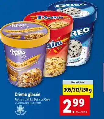 Lidl Crème glacée offre
