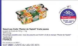 Monoprix PANIER DE YOPLAIT Yaourt aux fruits fruits jaunes offre