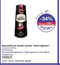 Monoprix SAINT AGAÚNE Spécialité de viande séchée offre