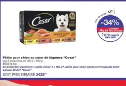 Monoprix CESAR Pâtée pour chien au cœur de légumes offre