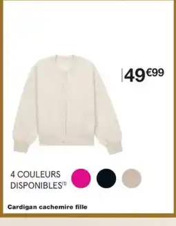 Monoprix Cardigan cachemire fille offre