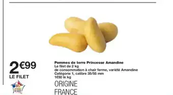Monoprix Pommes de terre Princesse Amandine offre