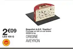 Monoprix PAPILLON Roquefort A.O.P. Fromage offre