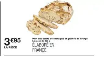 Monoprix Pain aux éclats de châtaigne et graines de courge offre