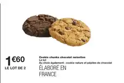 Monoprix Cookie chunks chocolat noisettes offre