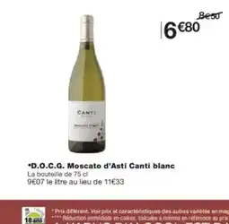 Monoprix D.O.C.G. Moscato d'Asti Canti blanc offre