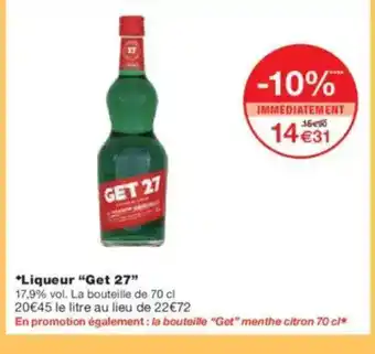 Monoprix GET 27 Liqueur offre