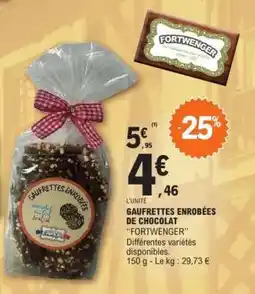 E.Leclerc GAUFRETTES ENROBÉES DE CHOCOLAT offre