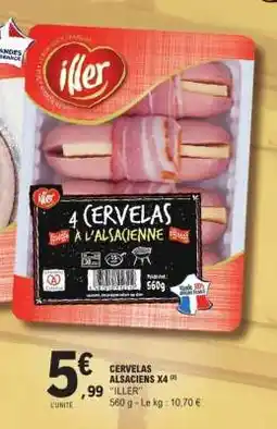 E.Leclerc CERVELAS ALSACIENS X4 offre