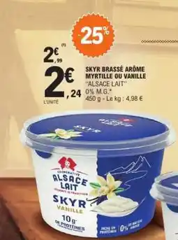 E.Leclerc SKYR BRASSÉ ARÔME MYRTILLE OU VANILLE offre