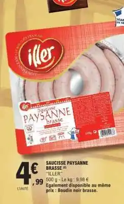 E.Leclerc SAUCISSE PAYSANNE BRASSE offre