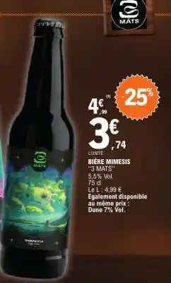 E.Leclerc BIÈRE MIMESIS 3 MATS offre
