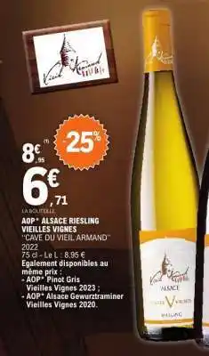 E.Leclerc AOP* ALSACE RIESLING VIEILLES VIGNES offre