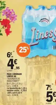 E.Leclerc PACK LIMONADE LINESS X6 offre