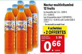 Lidl Nectar multivitaminé 12 fruits offre