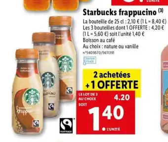 Lidl Starbucks frappucino offre