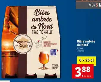 Lidl Bière ambrée du nord offre