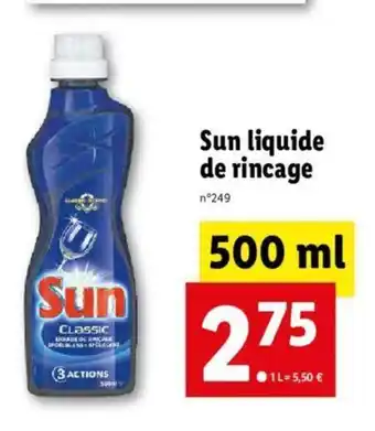 Lidl Sun liquide de rincage offre
